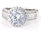 Pre-Owned White Cubic Zirconia Platinum Over Sterling Silver Ring 6.67ctw