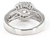 Pre-Owned White Cubic Zirconia Platinum Over Sterling Silver Ring 6.67ctw