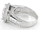 Pre-Owned White Cubic Zirconia Platinum Over Sterling Silver Ring 5.65ctw