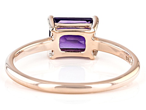 Pre-Owned Purple Amethyst 10k Rose Gold February Birthstone Ring 0.85ct