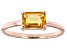 Pre-Owned Yellow Citrine 10k Rose Gold November Birthstone Ring 0.82ct