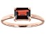 Pre-Owned Red Garnet 10k Rose Gold January Birthstone Ring 1.02ct