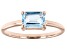 Pre-Owned Sky Blue Glacier Topaz 10k Rose Gold Birthstone Ring 1.05ct