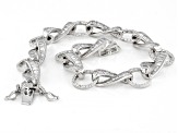 Pre-Owned White Cubic Zirconia Rhodium Over Sterling Silver Tennis Bracelet 8.48ctw