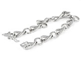Pre-Owned White Cubic Zirconia Rhodium Over Sterling Silver Tennis Bracelet 8.48ctw