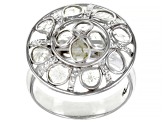 Pre-Owned Polki Diamond Sterling Silver Ring
