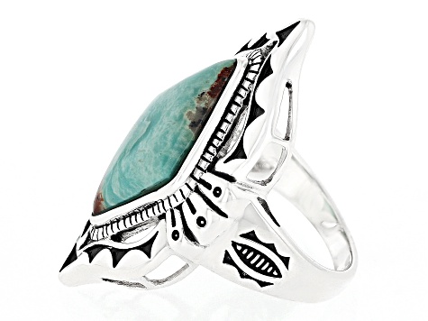 Pre-Owned  Green Kite Kingman Turquoise Sterling Silver Ring
