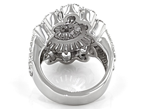Pre-Owned Cubic Zirconia Rhodium Over Sterling Silver Ring 5.25ctw