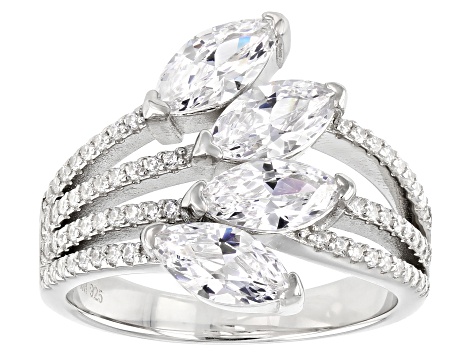 Pre-Owned White Cubic Zirconia Rhodium Over Sterling Silver Ring 3.77ctw - P37597 - Vimarsana News
