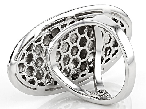 Pre-Owned  Sterling Silver Floral Design Ring