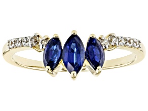 Pre-Owned Blue Kyanite 10k Yellow Gold Ring 0.77ctw