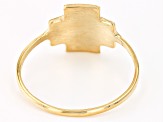 Pre-Owned 10k Yellow Gold Alpha And Omega Cross Ring