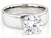 Pre-Owned White Cubic Zirconia Rhodium Over Sterling Silver Ring 3.46ctw