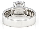 Pre-Owned White Cubic Zirconia Rhodium Over Sterling Silver Ring 3.46ctw