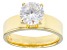 Pre-Owned White Cubic Zirconia 18k Yellow Gold Over Sterling Silver Ring 3.46ctw