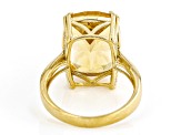 Pre-Owned Yellow Citrine 18k Yellow Gold Over Sterling Silver Ring 8.00ct