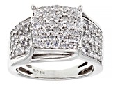 Pre-Owned White Cubic Zirconia Rhodium Over Sterling Silver Ring 4.00ctw