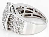 Pre-Owned White Cubic Zirconia Rhodium Over Sterling Silver Ring 4.00ctw
