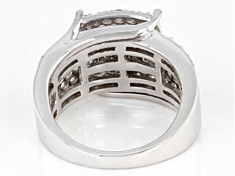 Pre-Owned White Cubic Zirconia Rhodium Over Sterling Silver Ring 4.00ctw