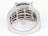 Pre-Owned White Cubic Zirconia Rhodium Over Sterling Silver Ring 4.00ctw