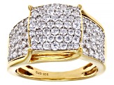 Pre-Owned White Cubic Zirconia 18k Yellow Gold Over Sterling Silver Ring 4.00ctw