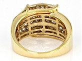 Pre-Owned White Cubic Zirconia 18k Yellow Gold Over Sterling Silver Ring 4.00ctw