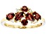 Pre-Owned Red Garnet 10k Yellow Gold January Birthstone Band Ring 1.18ctw