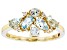 Pre-Owned Blue Aquamarine 10k Yellow Gold March Birthstone Band Ring 0.89ctw