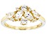 Pre-Owned White Zircon 10k Yellow Gold April Birthstone Band Ring 1.37ctw