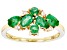 Pre-Owned Green Zambian Emerald 10k Yellow Gold May Birthstone Band Ring 0.89ctw