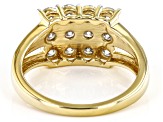 Pre-Owned Moissanite 14k Yellow Gold Over Silver Ring 1.56ctw D.E.W
