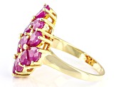 Pre-Owned Red Ruby 14k Yellow Gold Over Sterling Silver Ring 4.70ctw