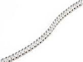 Pre-Owned White Cubic Zirconia Platinum Over Sterling Silver Tennis Bracelet 5.16ctw