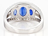 Pre-Owned Blue Kyanite Rhodium Over Silver Ring 2.95ctw