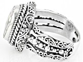Pre-Owned Multi-Color Mosaic Mother-of-Pearl Silver Ring