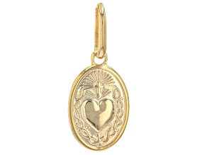 Pre-Owned 10k Yellow Gold Oval Heart Pendant