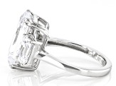 Pre-Owned White Cubic Zirconia Platinum Over Sterling Silver Ring 15.66ctw
