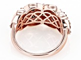 Pre-Owned Champagne Diamond 18k Rose Gold Over Sterling Silver Band Ring 1.50ctw