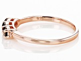 Pre-Owned Champagne Diamond 14k Rose Gold Over Sterling Silver 3-Stone Band Ring 0.33ctw