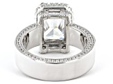 Pre-Owned White Cubic Zirconia Rhodium Over Sterling Silver Ring 9.35ctw