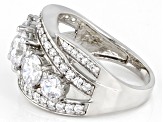 Pre-Owned White Cubic Zirconia Platinum Over Sterling Silver Ring 5.00ctw