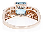Pre-Owned Blue Zircon 10k Rose Gold Ring 3.09ctw