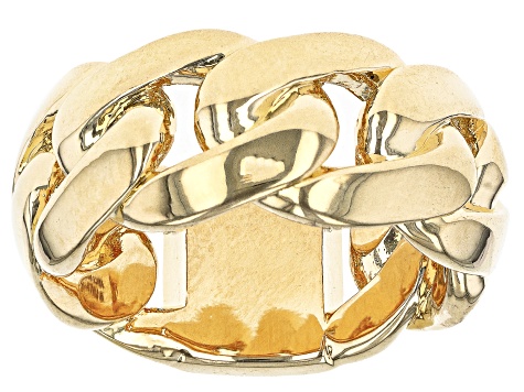 Pre-Owned Moda Al Massimo® 18k Yellow Gold Over Bronze Mariner Link Ring