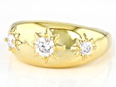 Pre-Owned Moissanite 14k yellow gold over sterling silver ring .43ctw DEW