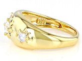 Pre-Owned Moissanite 14k yellow gold over sterling silver ring .43ctw DEW