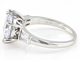 Pre-Owned White Cubic Zirconia Platinum Over Sterling Silver Ring 6.50ctw