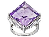 Pre-Owned Purple Amethyst Rhodium Over Sterling Silver Ring 7.60ct
