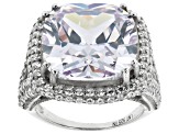 Pre-Owned White Cubic Zirconia Platinum Over Sterling Silver Ring 31.95ctw
