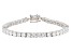 Pre-Owned White Cubic Zirconia Rhodium Over Sterling Silver Tennis Bracelet 17.34ctw