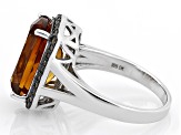 Pre-Owned Orange Madeira Citrine Rhodium Over Sterling Silver Ring 5.58ctw
